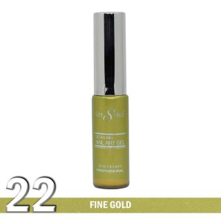 Cre8tion Detailing Nail Art Gel, 22, Fine Gold, 0.33oz KK1025